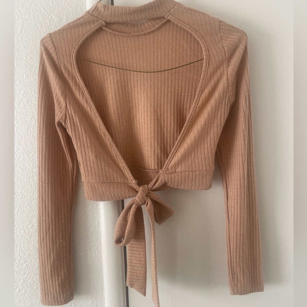 Tie back sweater
